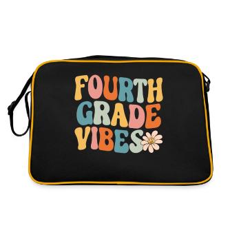 Fourth Grade Vibes 4th Grade Retro Back To School - Retro Bag - black/gold - Back