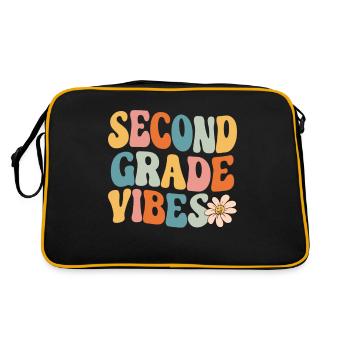 Second Grade Vibes 2nd Grade Retro Back To School - Retro Bag - black/gold - Back