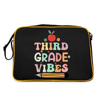 Third Grade Vibes 3rd Grade Retro Back To School - Retro Bag - black/gold - Back