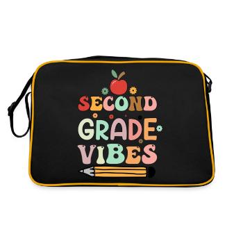 Second Grade Vibes 2nd Grade Retro Back To School - Retro Bag - black/gold - Back