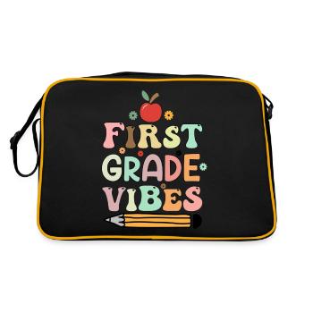 First Grade Vibes 1st Grade Retro Back To School - Retro Bag - black/gold - Back