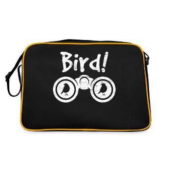 Oiseau! Drôle d’observation des oiseaux Cool Observation des oiseaux Birdin - Sac Retro - noir/or - Dos