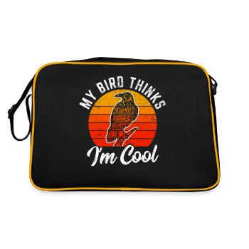 Mon oiseau pense que je suis cool Les amateurs d’oiseaux Drôle d’oiseau Lov - Sac Retro - noir/or - Dos