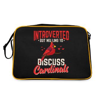 Introverti Cardinal du Nord Oiseau Rouge Cardinal Bi - Sac Retro - noir/or - Dos