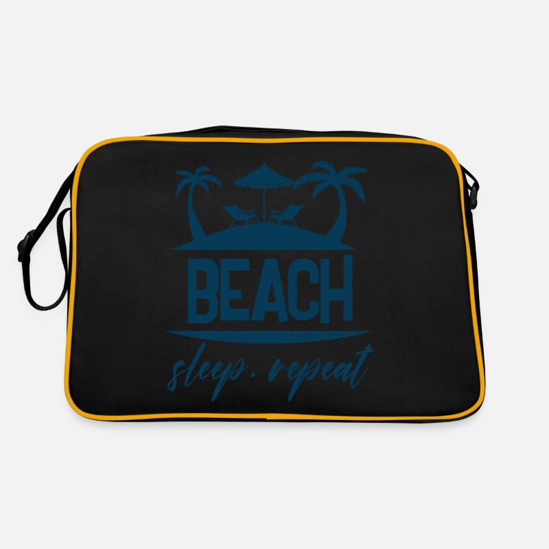conception de répétition de sommeil de plage Sac Retro