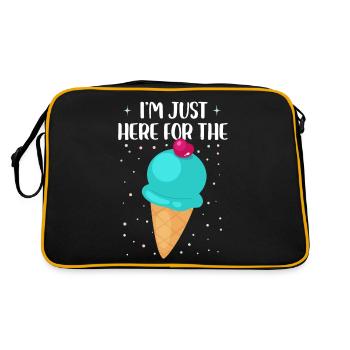 Im just here for the ice cream Design for a ice - Retro Bag - black/gold - Back