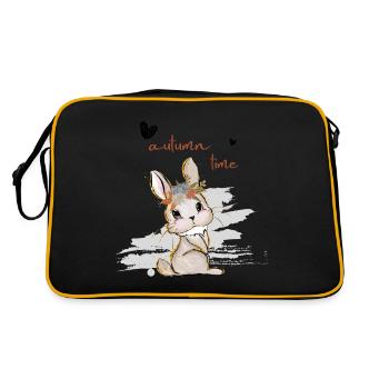 Leaf Autumn Tree Orange Fall Leaves Season - Retro Bag - black/gold - Back