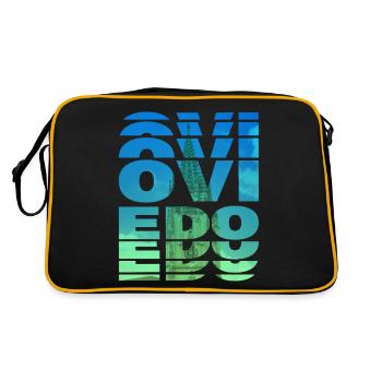 Oviedo Espagne Ville Skyline Accueil Amour Vacances - Sac Retro - noir/or - Dos
