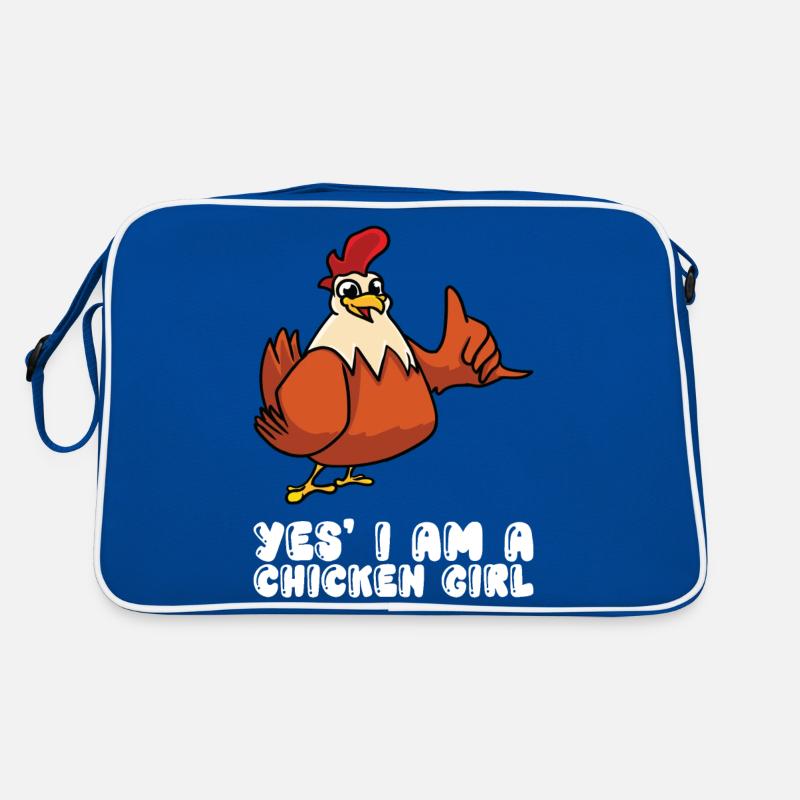 Ja, Ich Bin Ein Hühnermädchen Retro Tasche