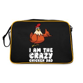 Je suis le père du poulet fou - Sac Retro - noir/or - Dos