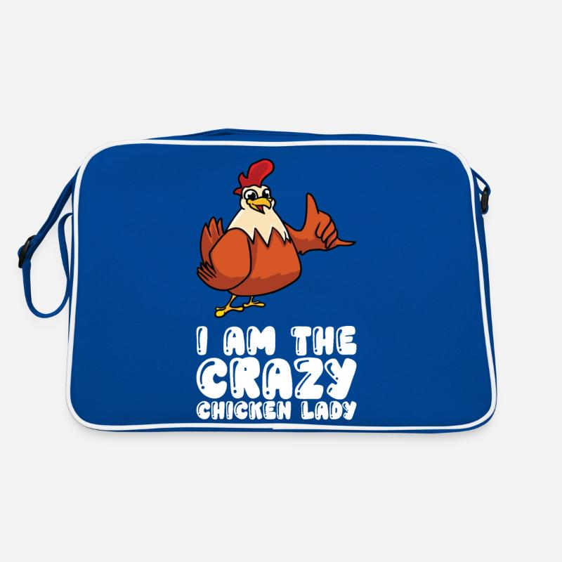 Ich Bin Die Verrückte Hühnerdame Retro Tasche