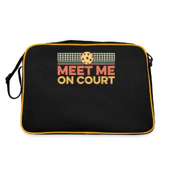 Rencontrez-moi sur le court Drôle d’avocat Pickleball Team Pun - Sac Retro - noir/or - Dos