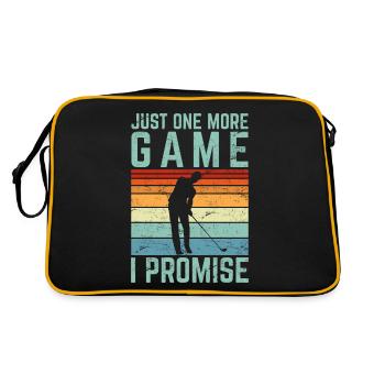 Just One More Game Funny Golf Funny Golfing Lover - Retro Bag - black/gold - Back