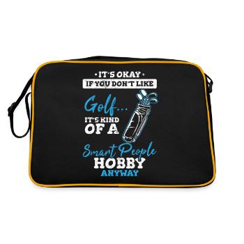 Golf Smart People Hobby Funny Golfing Lover Retire - Retro Bag - black/gold - Back