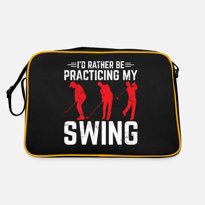 Je préfère pratiquer mon swing golf drôle golfi - Sac Retro - noir/or