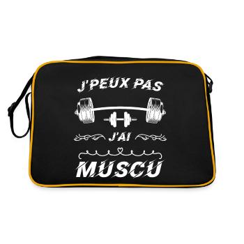 J peux pas j ai muscu - Sac Retro - noir/or - Dos