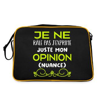 Je ne râle pas je m'exprime (nuance) - Sac Retro - noir/or - Dos
