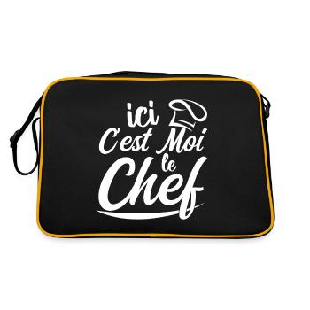 Ici C'est Moi Le Chef - Sac Retro - noir/or - Dos