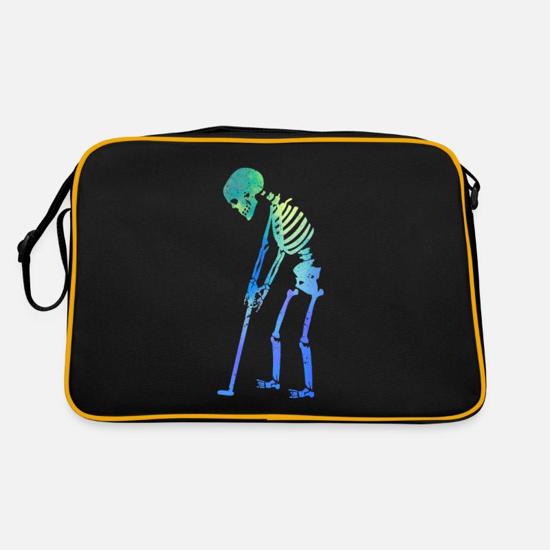 Skeleton Golfer Funny Halloween Golfing Sport Retro Bag