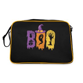 Boo Spider Witch Chapeau Halloween Spider Ghost Sorcières - Sac Retro - noir/or - Dos