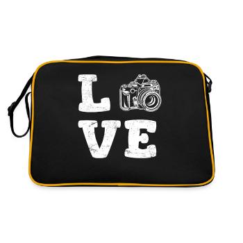LOVE Photography Lover Girls Photographer Womens C - Retro Bag - black/gold - Back