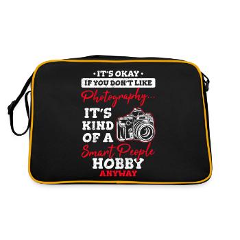 Funny Photography Lovers Smart People Hobby Photog - Retro Bag - black/gold - Back