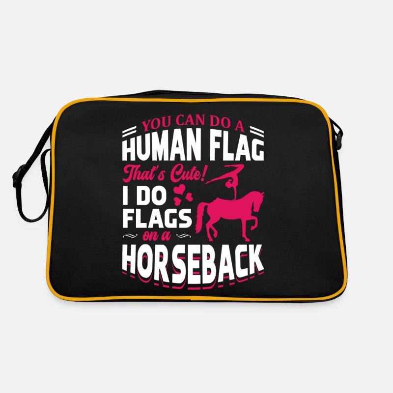 Voltigieren I Do Flags on a Horseback Retro Tasche