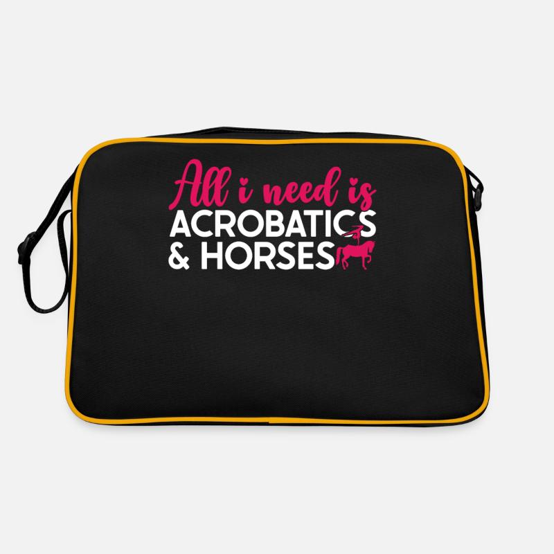 Vaulting All I Need Is Acrobatics & Horses Retro Bag