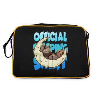Cute sleep shirt with sleeping dog on the moon - Retro Bag - black/gold - Back