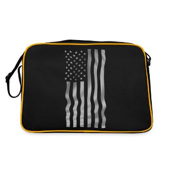 USA Flag America Design - Retro Bag - black/gold - Back