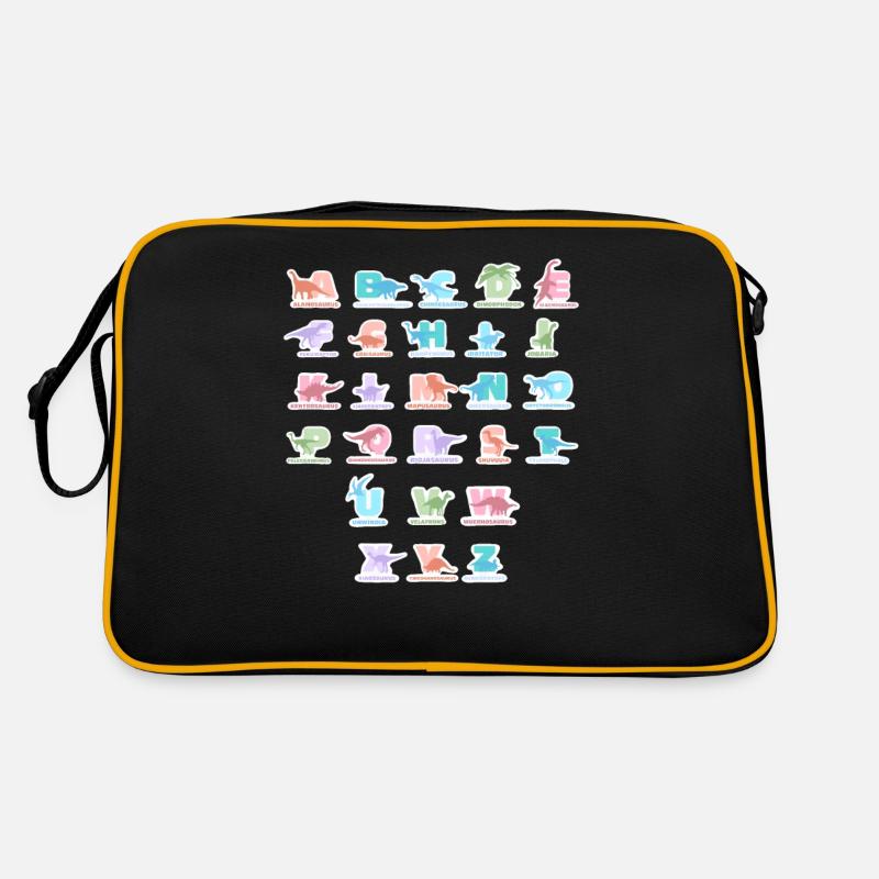 Dinosaur alphabet from A to Z Retro Bag