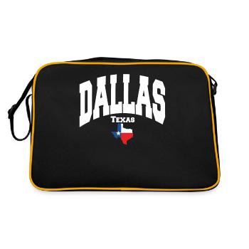City of Dallas in the state of Texas cool design - Retro Bag - black/gold - Back