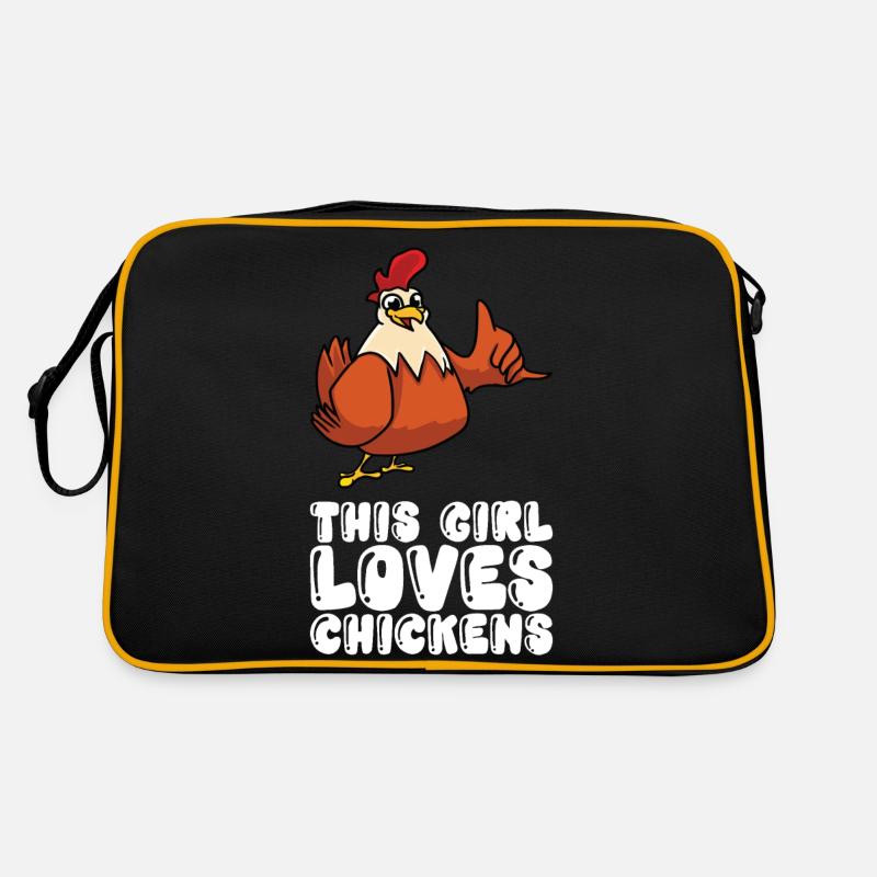 Cette fille aime les poulets Sac Retro