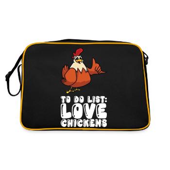 Liste de choses à faire Pour les poulets d’amour - Sac Retro - noir/or - Dos
