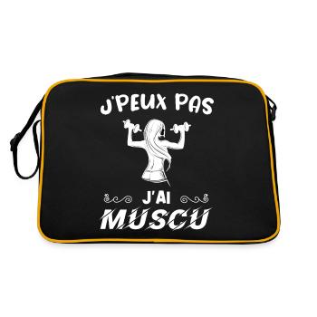 J peux pas j ai muscu - Sac Retro - noir/or - Dos