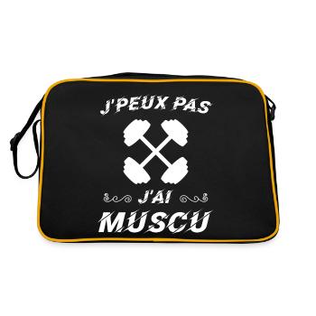 J peux pas j ai muscu - Sac Retro - noir/or - Dos