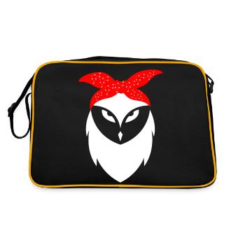 Hibou - Sac Retro - noir/or - Dos