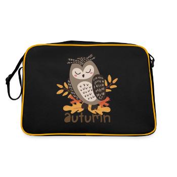 The Season Pumpkin Autumn Tree Orange Fall Leaves - Retro Bag - black/gold - Back