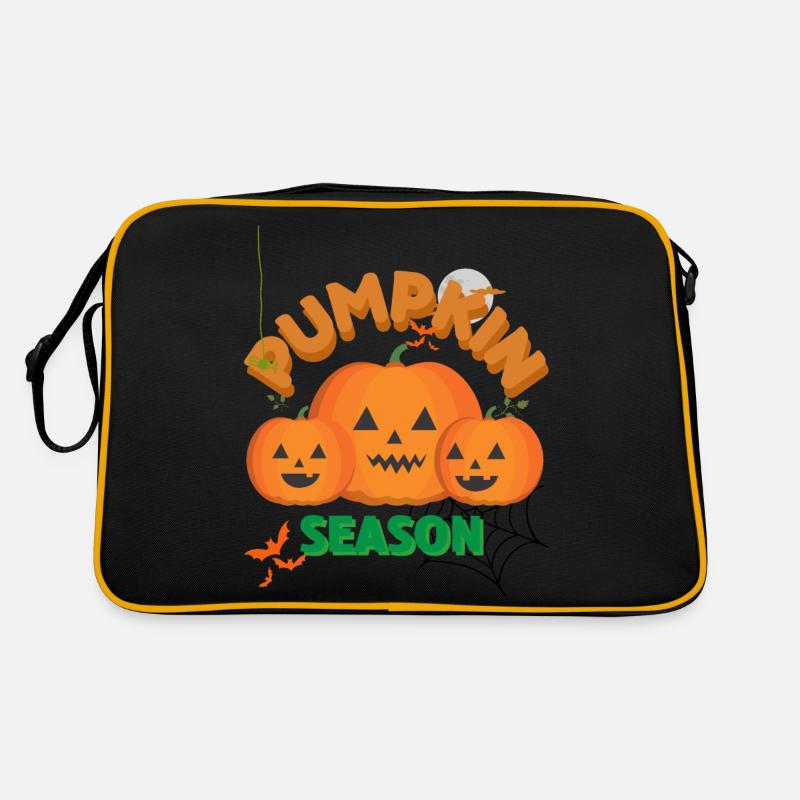 La saison Citrouille Arbre d’automne Orange Feuilles d’automne Sac Retro