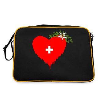 Cœur Suisse - Sac Retro - noir/or - Dos