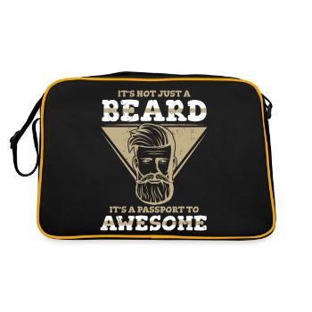 Not Just A Beard Its A Password To Awesome - Retro Bag - black/gold - Back