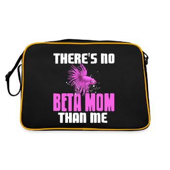 There's No Beta Mom Than Me Funny T-Shirt Present - Retro Bag - black/gold - Back