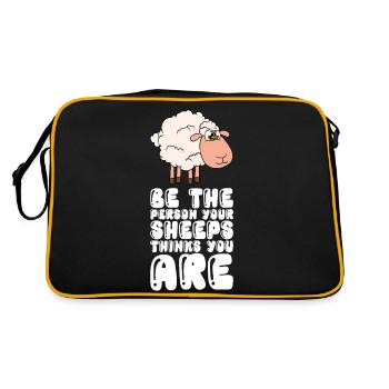 Soyez la personne que vos moutons pensent que vous êtes - Sac Retro - noir/or - Dos