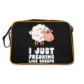 J’aime les moutons Juste sacrément heureux - Sac Retro - noir/or - Dos