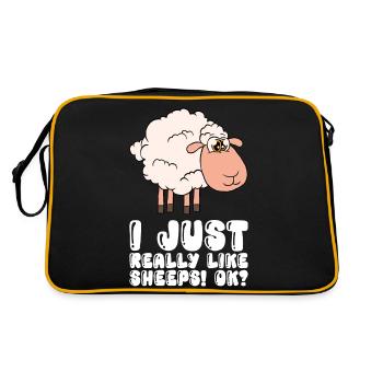 J’aime les moutons tout simplement très très - Sac Retro - noir/or - Dos