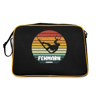 Fehmarn Kitesurf Sports Nautiques Design - Sac Retro - noir/or - Dos