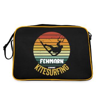 Fehmarn Kitesurf Sports Nautiques Design - Sac Retro - noir/or - Dos