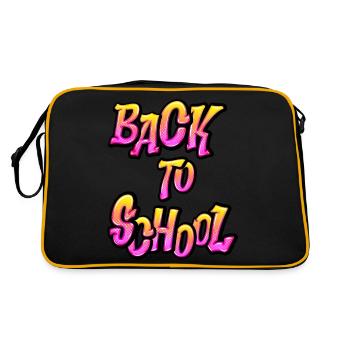 Retour à l’école Cool Design - Sac Retro - noir/or - Dos