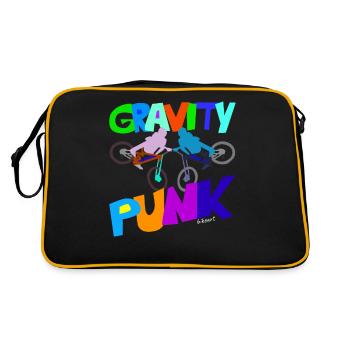 Gravity-bikeart und lifestyle - Retro Tasche - Schwarz/Gold - Hinten