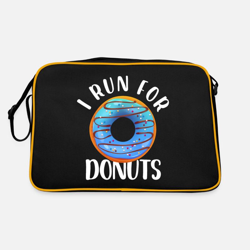 I Run For Donuts – Funny Sarcastic Quote Donut Retro Tasche